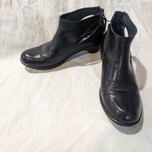 DANSKO Bonita Leather Ankle Boots Womens Size US 7.5 EU 38 Black Cut Out Booties